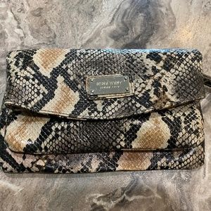 Nine West snake skin clutch wristlet